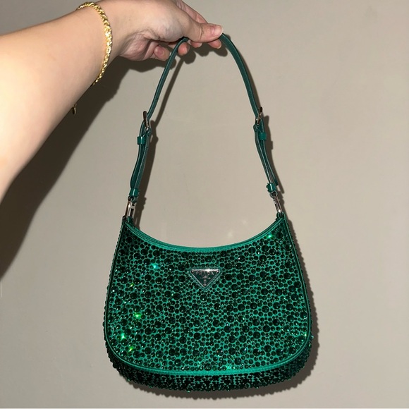 Prada mini satin cleo with crystals NWT - Picture 5 of 9